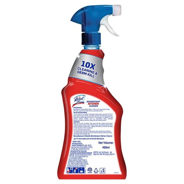 Lizol Kitchen Cleaner Spray - Cleans Stove, Chimney & Sink 450 ml Combo