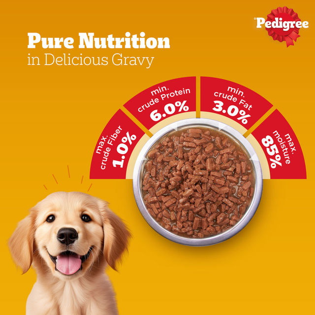Pedigree Puppy Chicken & Liver Chunks In Gravy Wet Dog Food