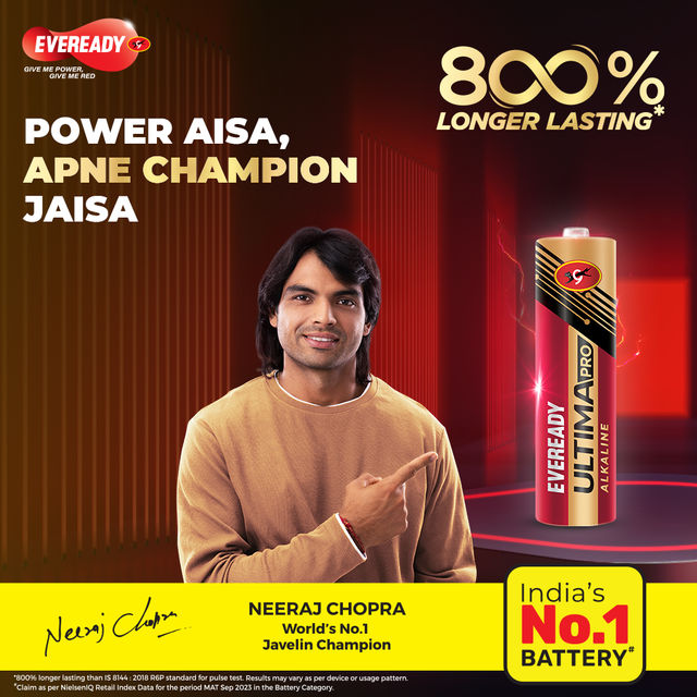 Eveready Ultima Pro Alkaline AA Battery | 800% Longer Lasting