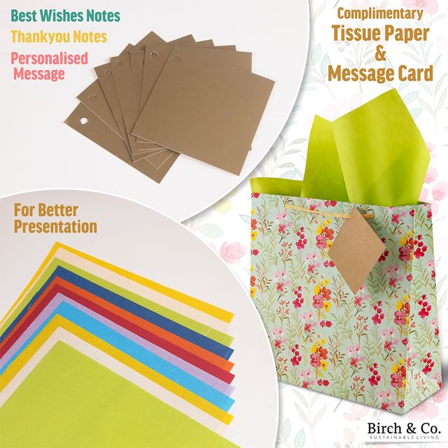 Birch & Co. Medium Gift Bags | Seagreen | Pack of 5