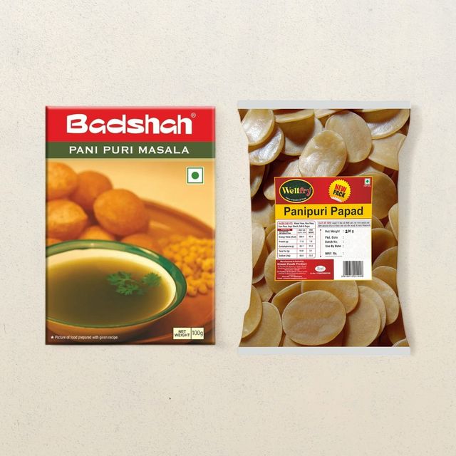 Badshah Panipuri Masala(100gms) & Wellfry Panipuri Papad(100gms) Combo