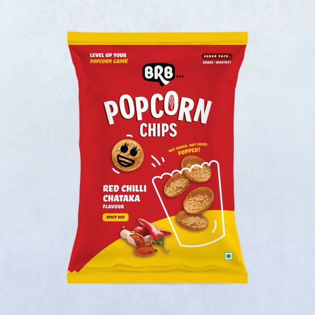 Brb Popcorn Chips Red Chilli Chataka Flavour