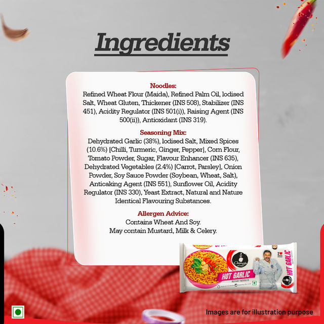 Ching's Secret Schezwan Chutney (250 g) & Ching's Secret Hot Garlic Instant Noodles (240 g) Combo