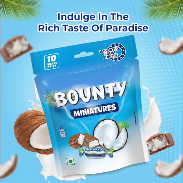 Bounty Coconut 130g + Twix Cookie Caramel 100g Mini Chocolate Combo Pack