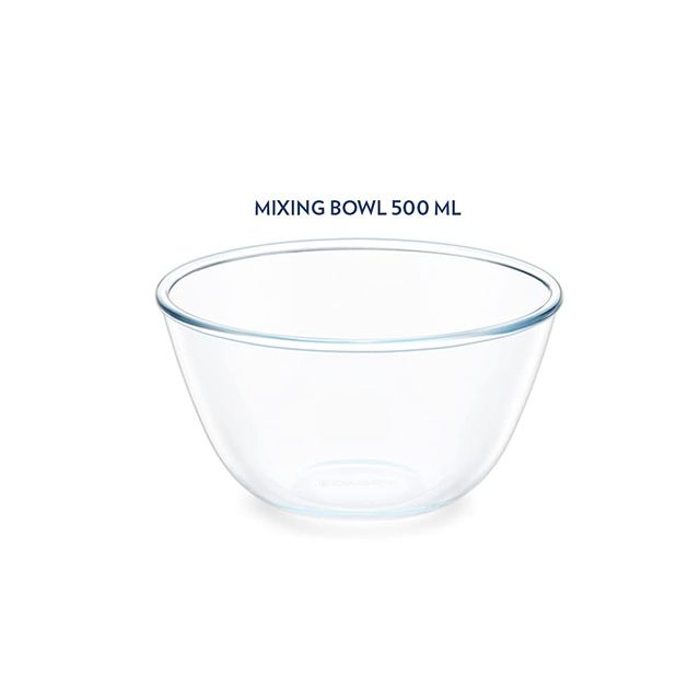 Borosil 500 ml Serving & Mixing Bowl with Lid, Borosilicate Glass Multipurpose Bowl