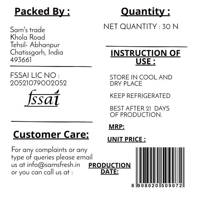 Sam'S Fresh White Eggs Pack Of 30