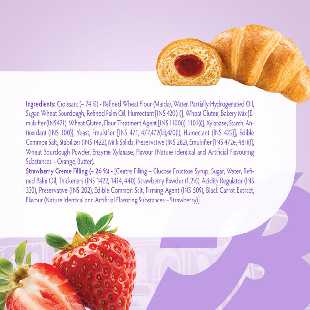Bauli Moonfils Croissants Strawberry (Veg) 50 g Combo