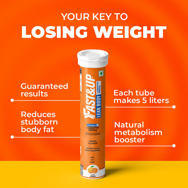 Fast&Up L-Carnitine Fat Burner For Weight Loss - Orange