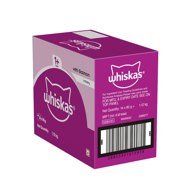 Whiskas Adult Salmon in Gravy Wet Cat Food