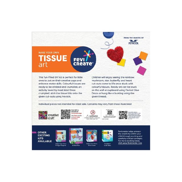 Fevicreate Tissue Art Kit 5 Exciting Templates Art & Craft Diy Kit