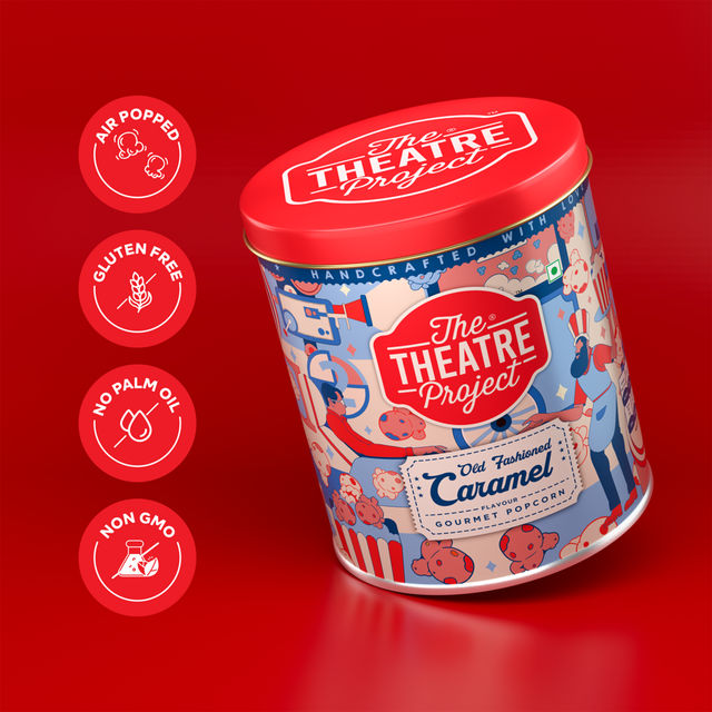 Ttp Popcorn Tins - Cheese & Caramel Mix(88gms) & Ttp Popcorn Tins - Old Fashioned Caramel(88gms) Combo