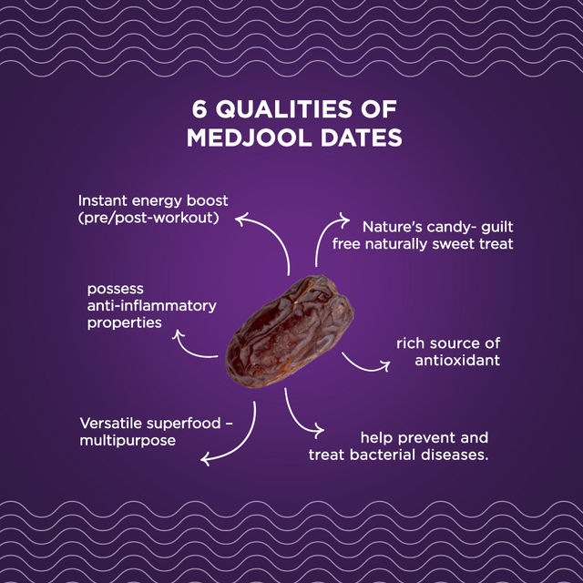 Nutty Gritties Jumbo Medjool Dates - High Fibre, Rich Caramel Taste