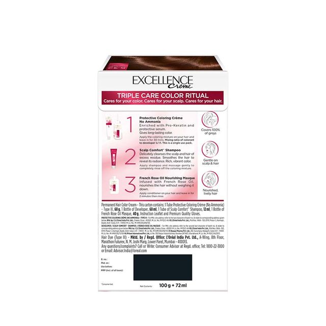 L'Oreal Paris Excellence Creme Hair Color, 5.32 Caramel Brown