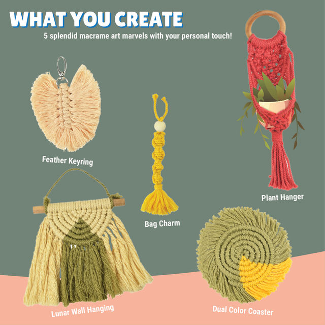 Kalakaram Macrame Kit For Beginners
