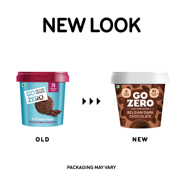 Go Zero Belgian Dark Chocolate Low Calorie Guilt Free Ice Cream Cup