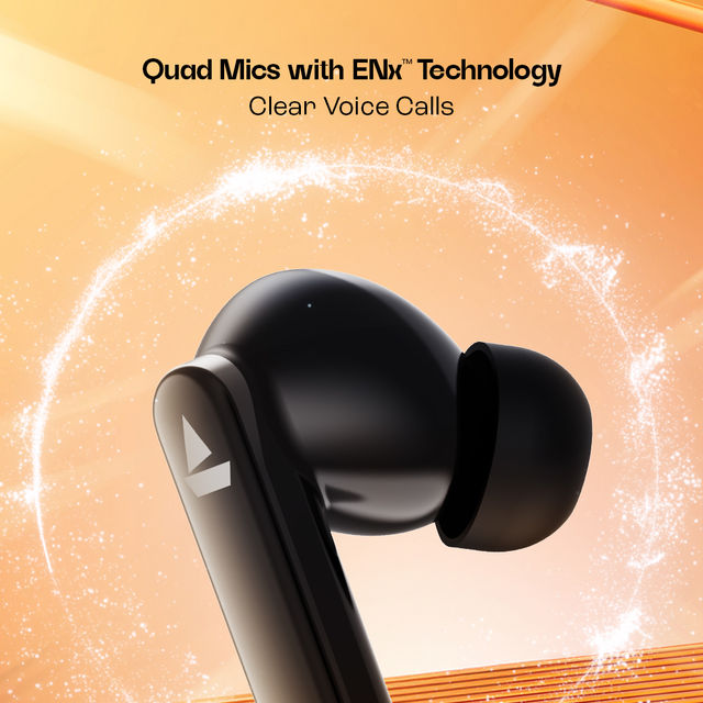 boAt Airdopes 301Tws Earbuds W 75H Playtime Quad Mics Tech Beast Mode For Gaming Midnight Shadow