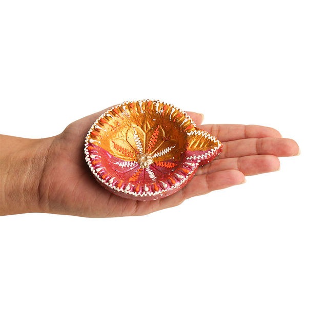 Shruti Creations Beak Decorative Clay Beak Diya - Set Of 4
