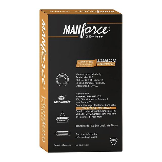 Manforce Premium Hotdots Belgian Chocolate Condoms With 396 Bigger Dots