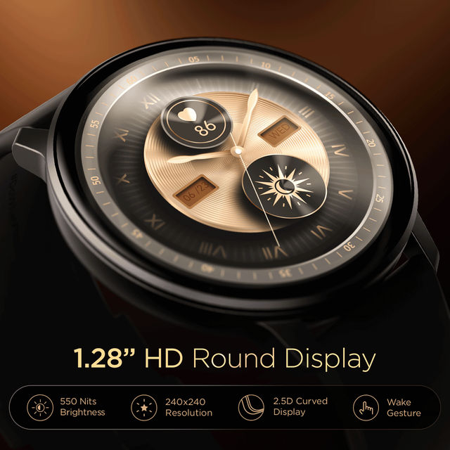 boAt Lunar Connect Smartwatch | 1.3" Display | BT Calling - Active Black