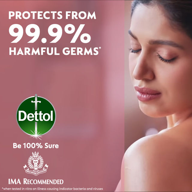 Dettol Skincare Bath Soap - Moisturising Bathing Soaps With Argan Oil Pack Of 5