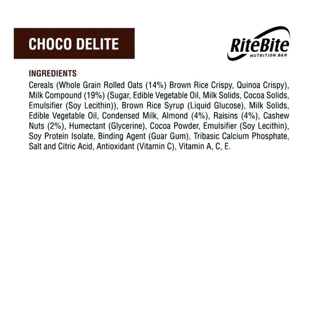 RiteBite Choco Delight 4g Protein Energy Bar