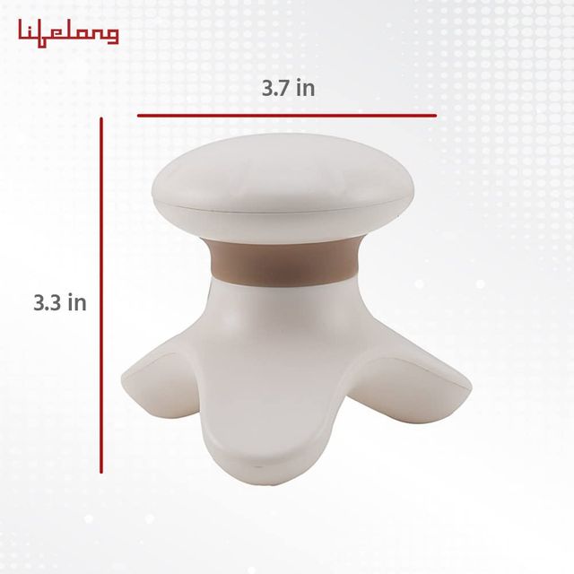 Lifelong Llm09 Mini Head And Body Massager, Beige And Brown