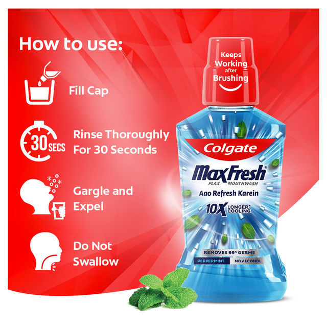 Colgate Max Fresh Plax Mouthwash Peppermint