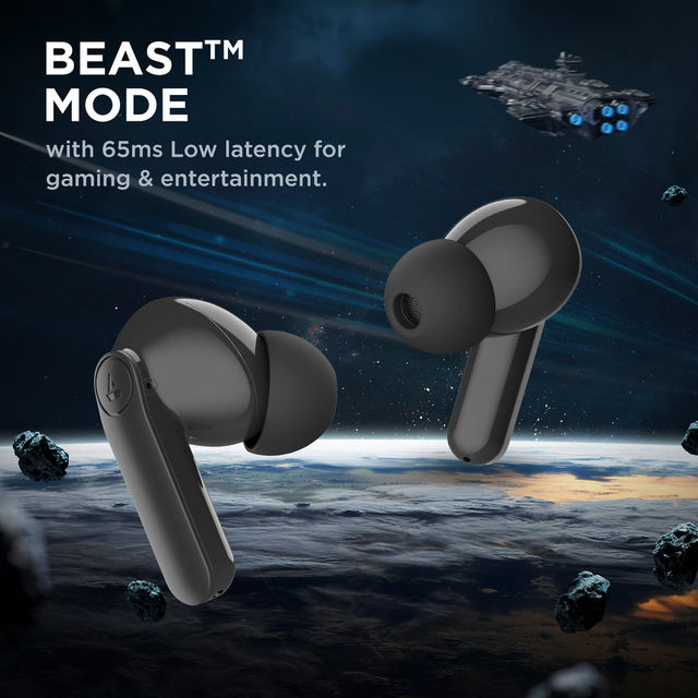 boAt Airdopes 138 Pro TWS Earbuds w/ 45H Playtime, ASAP Charge, 11 mm Drivers & ENx Tech (Active Black)