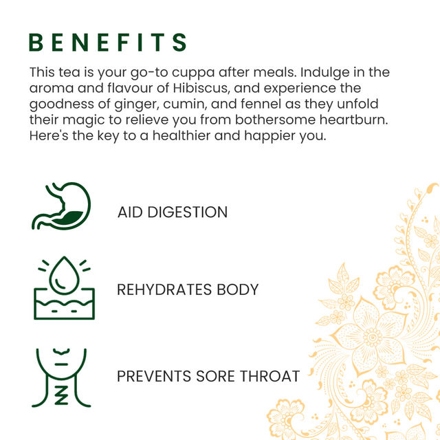 Roshi Ginger and Hibiscus Digestive Herbal Tea