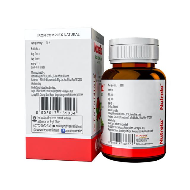 Patanjali Nutrela Iron Complex Natural Capsules
