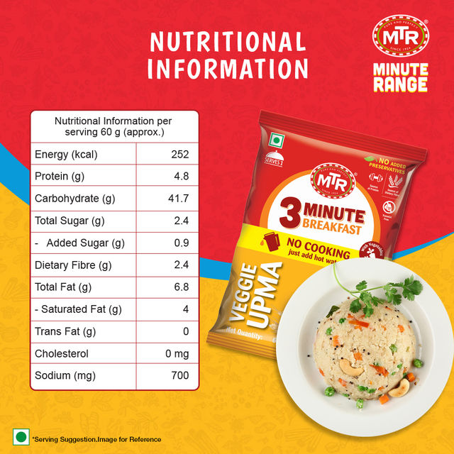 MTR Vegetable Upma 60 g Combo