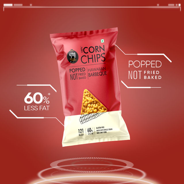4700BC Chips+ Hawaiian Barbeque Popped Corn-Based 55 g Combo