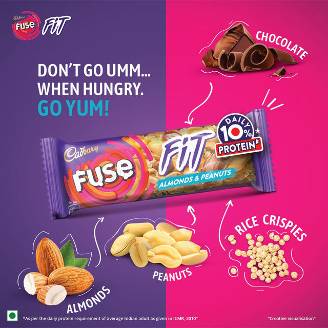 Cadbury Fuse Fit Chocolate Snack Bar with Almonds and Peanuts	