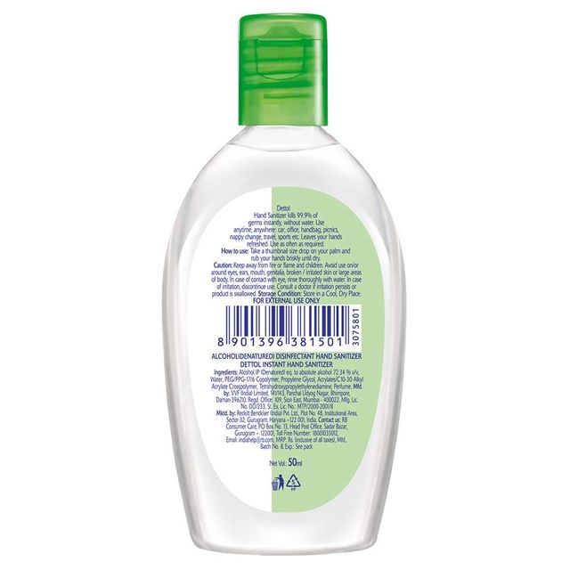 Dettol Original Instant Hand Sanitizer Bottle 52 ml X 3 Combo