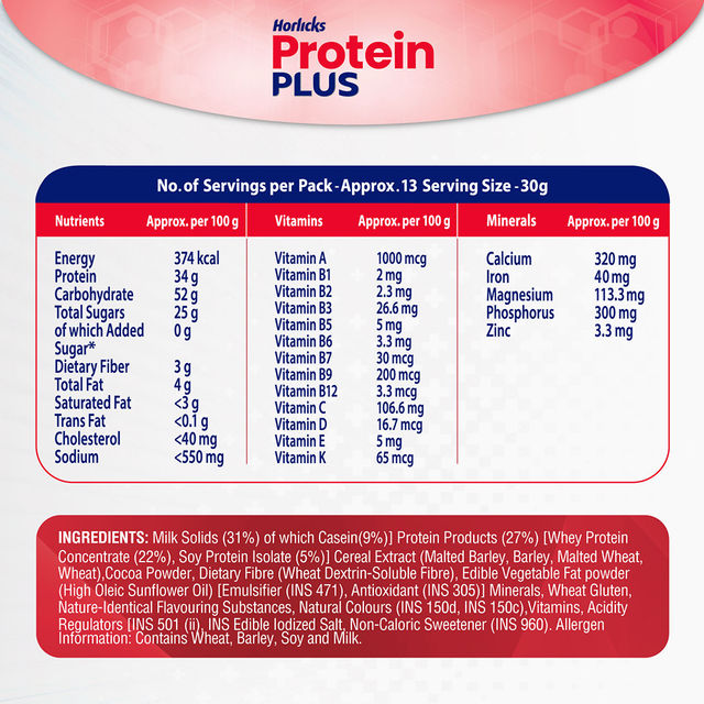 Horlicks Protein Plus Chocolate Drink Mix
