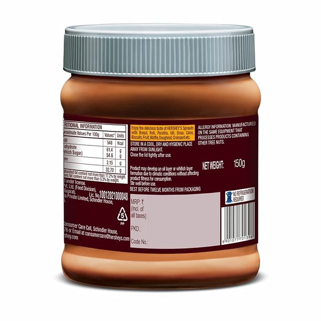 Hershey's Spread - Cocoa With Almond Jar 150 g Combo