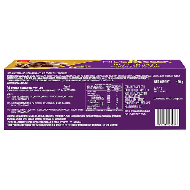 Parle Hide & Seek Milano Choco Filled Hazelnut