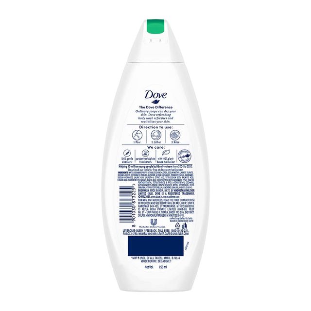 Dove Refreshing Body Wash, With Refreshing Cucumber & Green Tea Fragrance