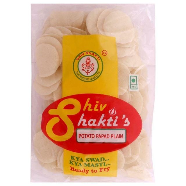 Shiv Shakti Potato Upwas Papad Plain | Sendha Namak