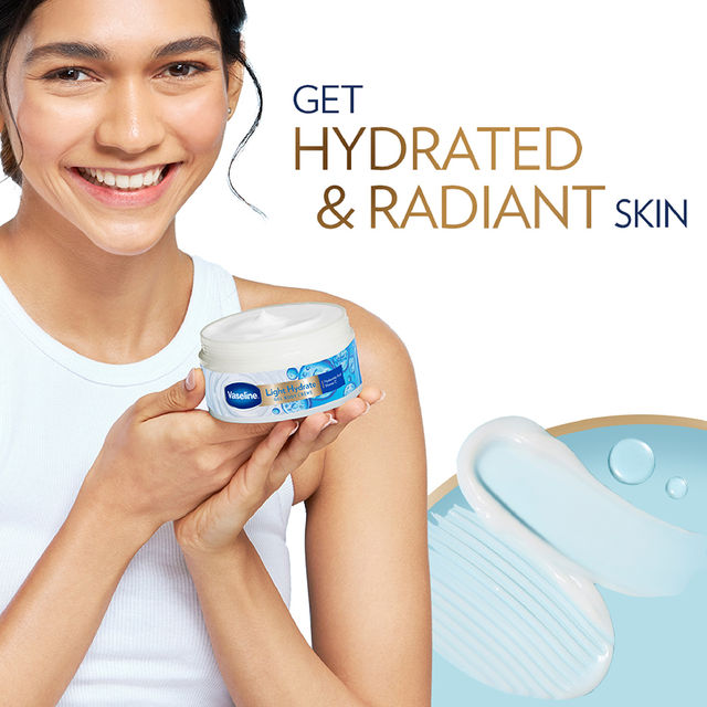 Vaseline Light Hydrate Gel Body Creme Hyaluronic Acid & Vitamin C For Hydrated Radiant Skin