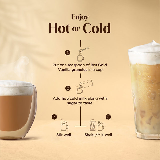 Bru Gold Vanilla Flavoured Instant Coffee