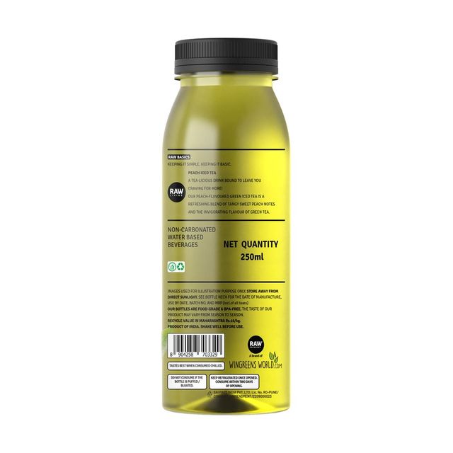 Raw Pressery Peach Green Iced Tea