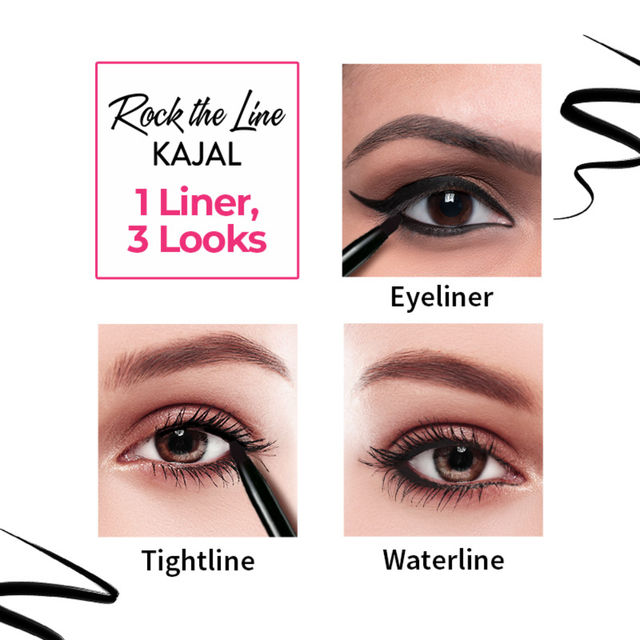 Nykaa Rock The Line Kajal Eyeliner - 001 Jet Black