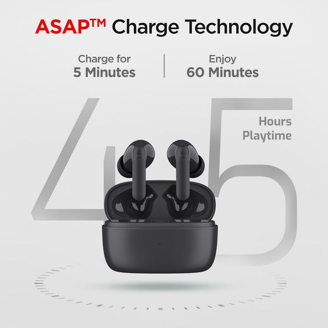 boAt Airdopes 138 Pro TWS Earbuds w/ 45H Playtime, ASAP Charge, 11 mm Drivers & ENx Tech (Active Black)