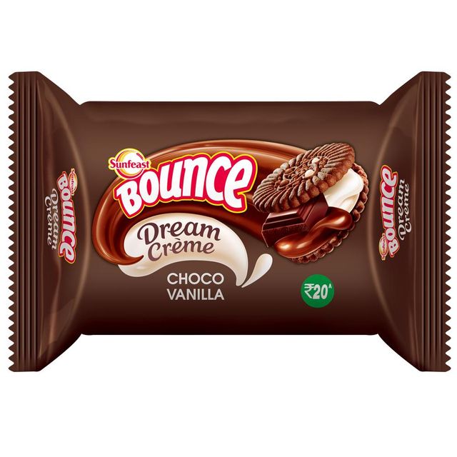 Sunfeast Bounce Dream Cream Choco Vanilla Cream Biscuits