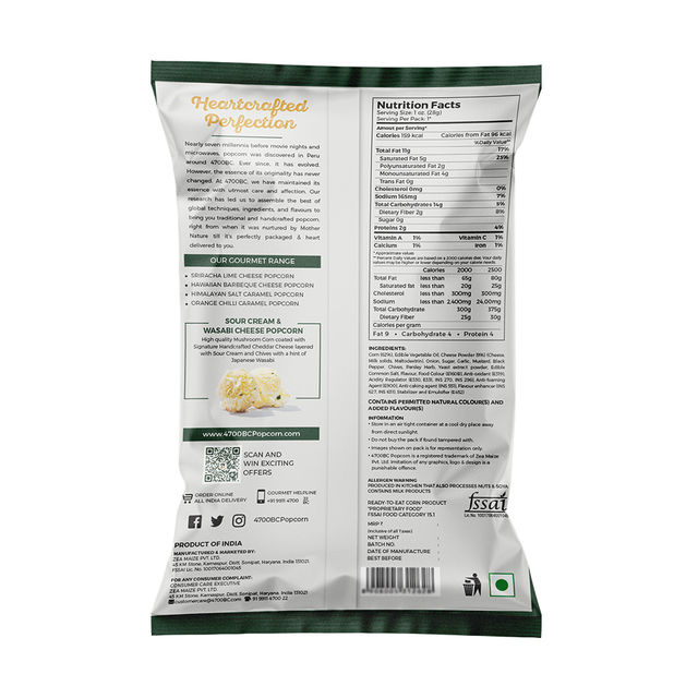 4700BC Popcorn Sour Cream And Wasabi Cheese Pouch