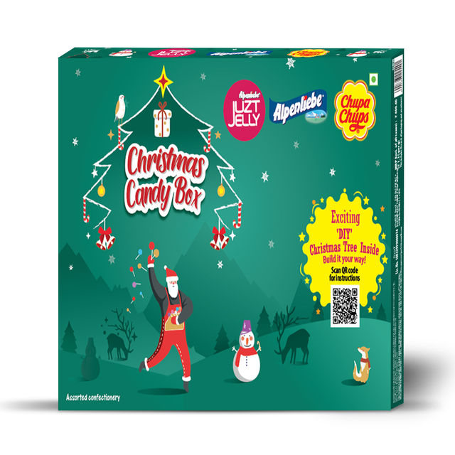 Christmas Candy Box (Assorted Pack Of Candies, Chews & Lollipops) Ideal Christmas Gift Pack