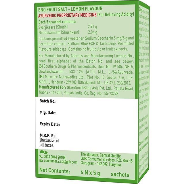 ENO - Lemon Fruit Salt Sixer Pack