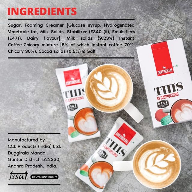 Continental THIS Premix Coffee Powder - Cappuccino | Sachet