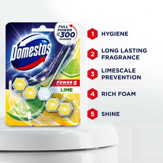Domestos Lime Scent Toilet Rim Block
